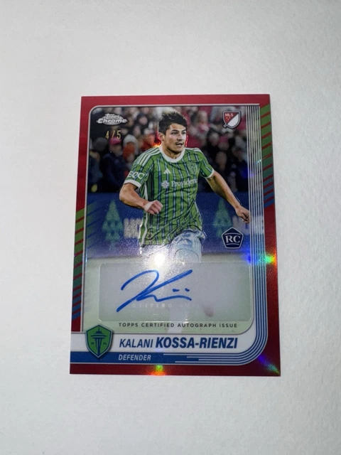 2025 Topps Chrome MLS - Kalani Kossa-Rienzi Red Wave Refractor Auto 4/5
