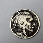 1916 S Full Date Part Horn Fine Grade Buffalo Nickel -  Better Date US Coin!