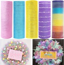 Easter Mesh Ribbon for Wreath Style K 5 Rolls 10 Inch x 30FT