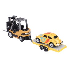 3-Yellow 1：64 Remote Control Forklift 2.4Ghz Mini Alloy RC Construction Vehicle