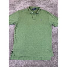 Polo Ralph Lauren Mens Green Heather Short Sleeve Cotton Polo Shirt Size M