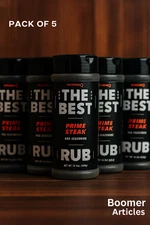 Kosmos Q Prime Steak Rub 14.4 oz – Gourmet BBQ Seasoning Shaker (PACK OF 3)