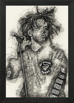 J Cole Gerahmtes Wandbild Poster Leinwanddruck Bild
