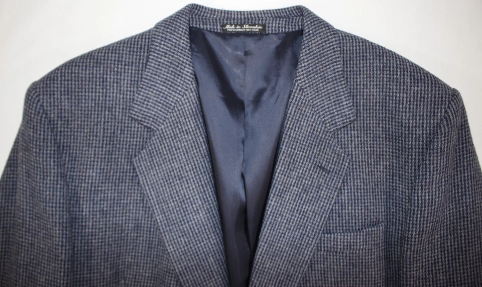 Barrington Blazer Men's 48 R Wool Tweed Sport Coat Jacket Barleycorn Blue - Image 4 of 4