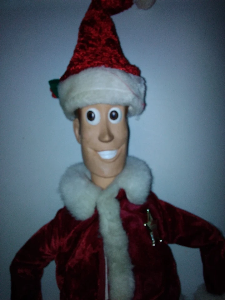 Mattel Disney Toy Story Holiday Hero Woody Santa Doll 1999 NOT WORKING - Image 2 of 4