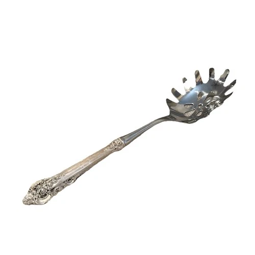 Wallace Grande Baroque Pasta Spaghetti Server Sterling Silver Handle 10 7/8"