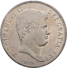 Naples Two Sicilies Rare 120 Grain Plate 1839 Ferdinand II Bourbon
