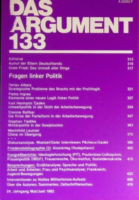 China im Übergang -in: Fragen linker Politik. Das Argument 133, 24. Jg. Mai/Juni