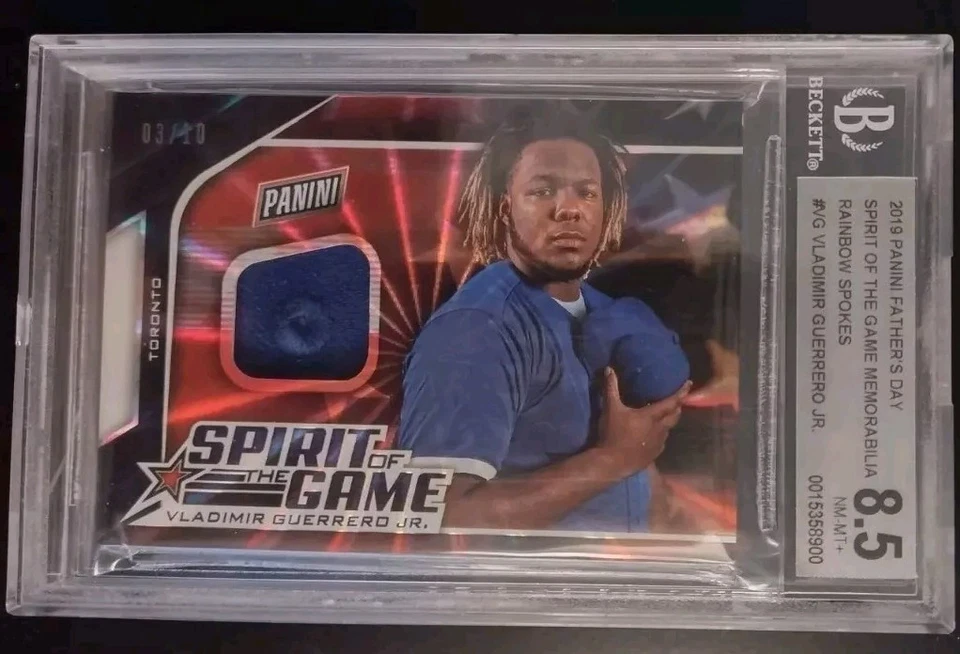 Vladimir Guerrero Jr Rookie RC 2019 Panini FD Rare Hat /10 BGS 8.5 *POP 1 👀🤯✅ - Image 2 of 4