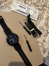 Soft Silicone Watch Band for Amazfit T-Rex/T-Rex Pro - Black Replacement Strap