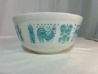 Vintage Pyrex 403 2.5qt mixing bowl Turquoise Butterprint 1957-68