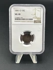 1841 O- VG 10- Seated Liberty Silver Dime New Orleans NGC