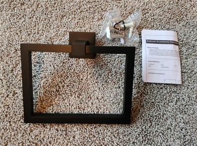 Sure-Loc VR-TR1 FBL Vlora 6'' Wall Mounted Towel Ring in Flat Black