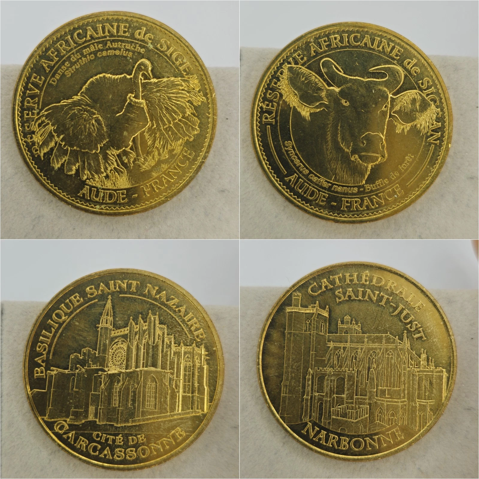 Aude 11 - Lot Jetons Touristiques Médailles Souvenirs Monnaie de Paris
