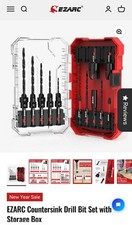 EZARC Countersink Drill Bit & Plug Set 15 piece Dewalt Makita Milwaukee Ryobi