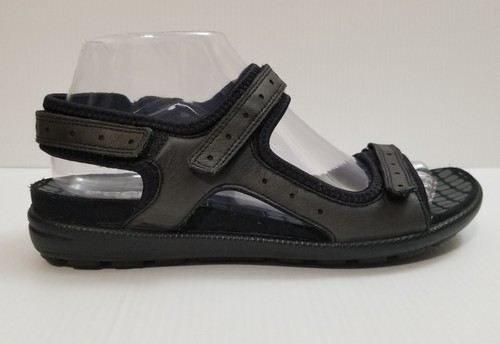 Ecco Yucatan Women US 8-8.5 EU 39 Black Offroad Leather Hiking Sandals Slingback