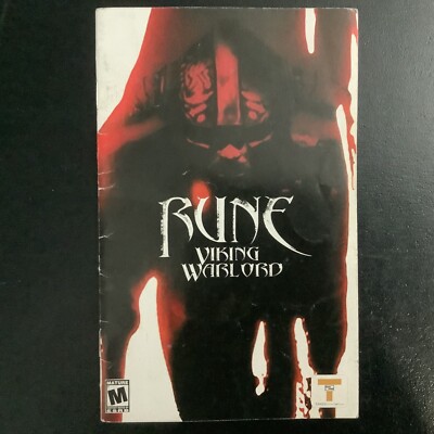 Rune Viking Warlord PS2 PlayStation 2 Instruction Manual Only