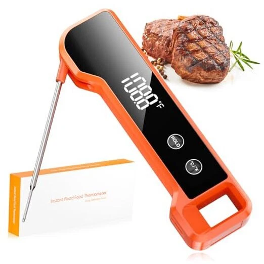 Meat Thermometer Digital Instant Read Food Thermometer for Cooking, orange