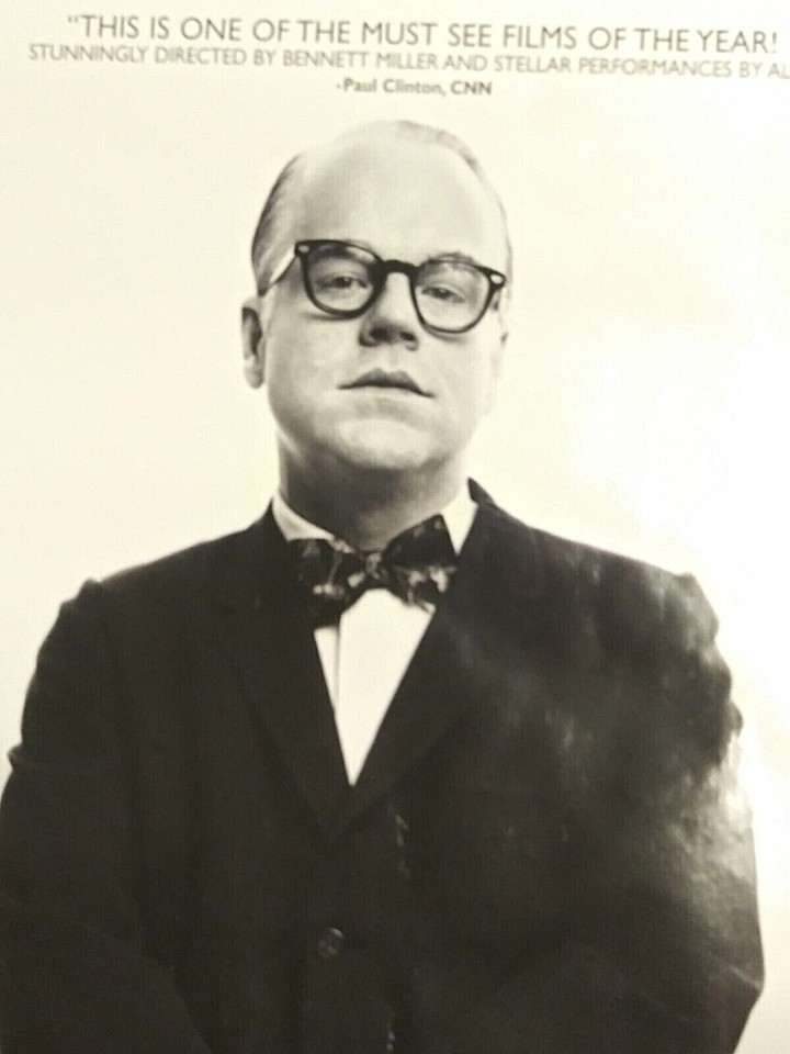 Capote Promo Movie Theater Poster 2005 w/ Philip Seymour Hoffman 27"w x