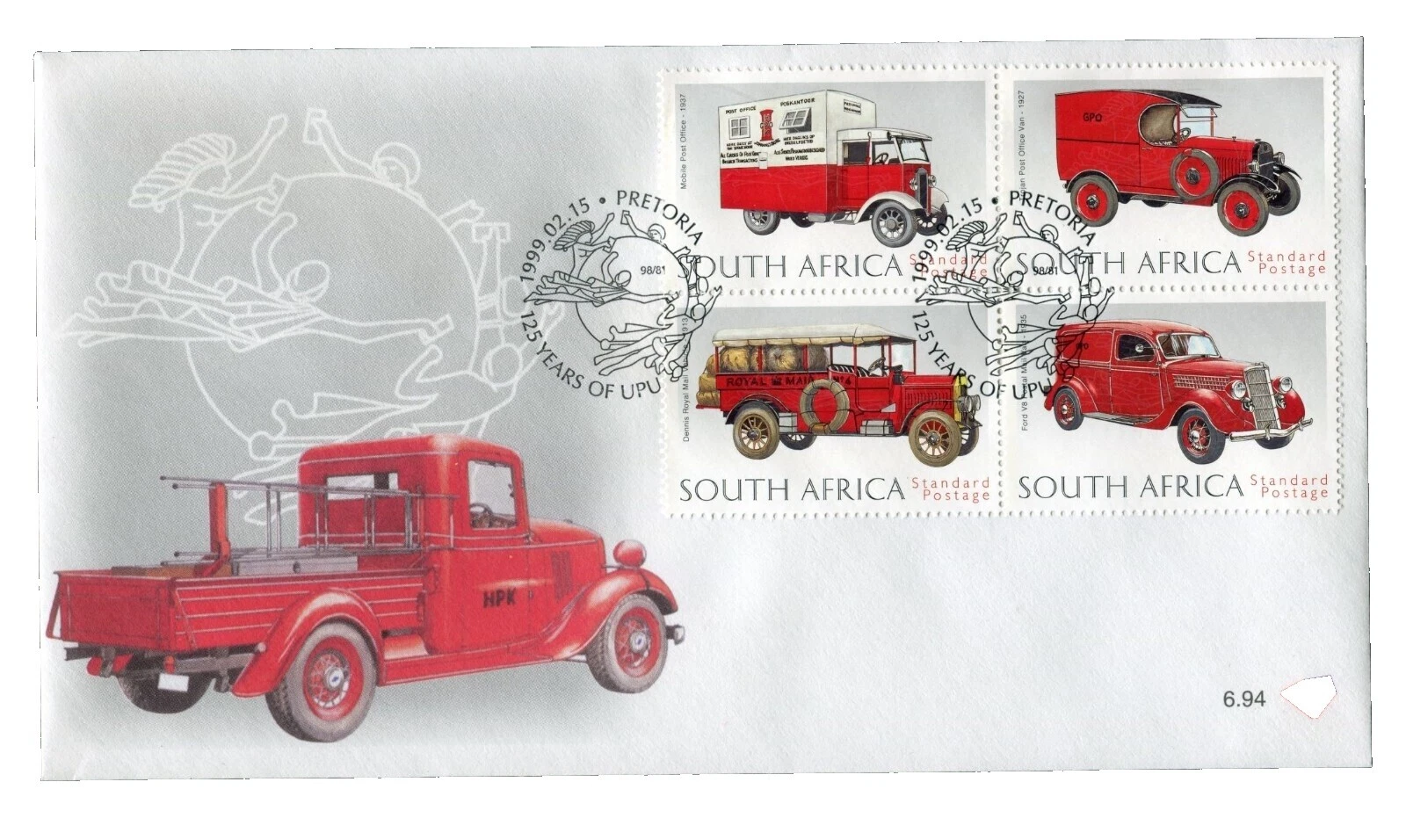 Cars First Day Cover African Stamps
