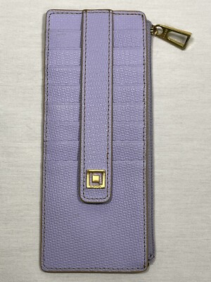 NWOT! LODIS Maya Long Stacker Slim Card Case Wallet LILAC