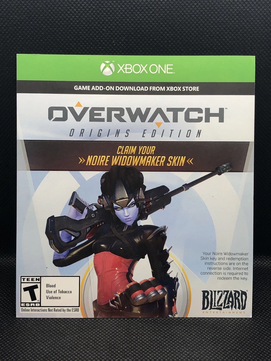OVERWATCH Noire Widowmaker Skin Xbox Code UNUSED