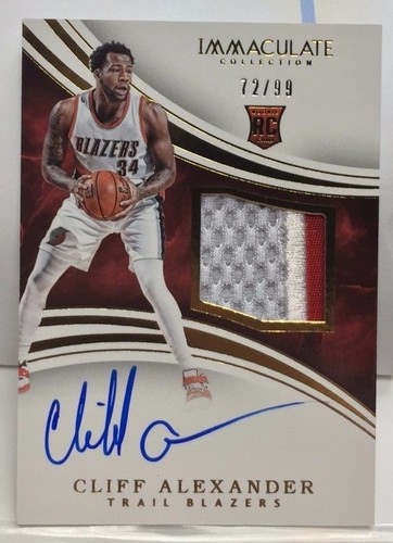 Falaise Alexander 2015-16 Panini Immaculé Rpa 2 Couleur Patch RC