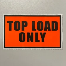 500 x Top Load Only Shipping Packaging Warning Labels Peel & Stick 130mm x 75mm