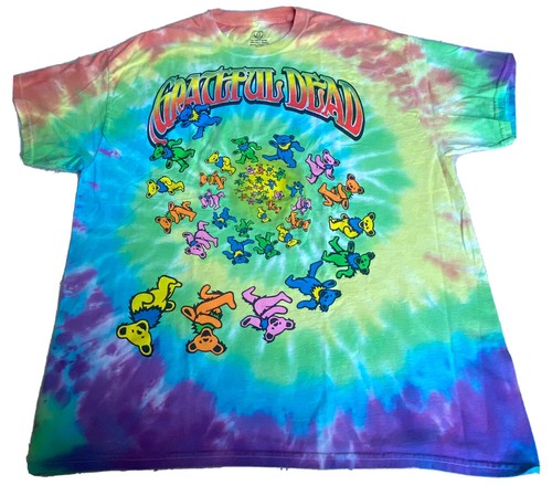 grateful dead dancing bear tie dye t shirt