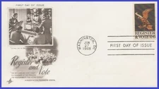 USA4 #1344 U/A ARTCRAFT FDC   Register and Vote