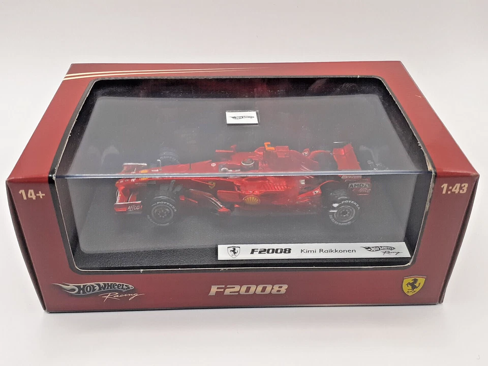 FERRARI F2008 hot-wheels racing Mattel 1/43 Kimi Räikkönen L8789 new in box - Immagine 2 di 4