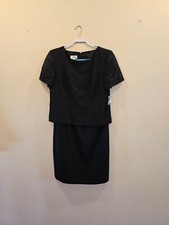 NWT Women's Talbots One Piece Dress Beaded Sleeves Size 12