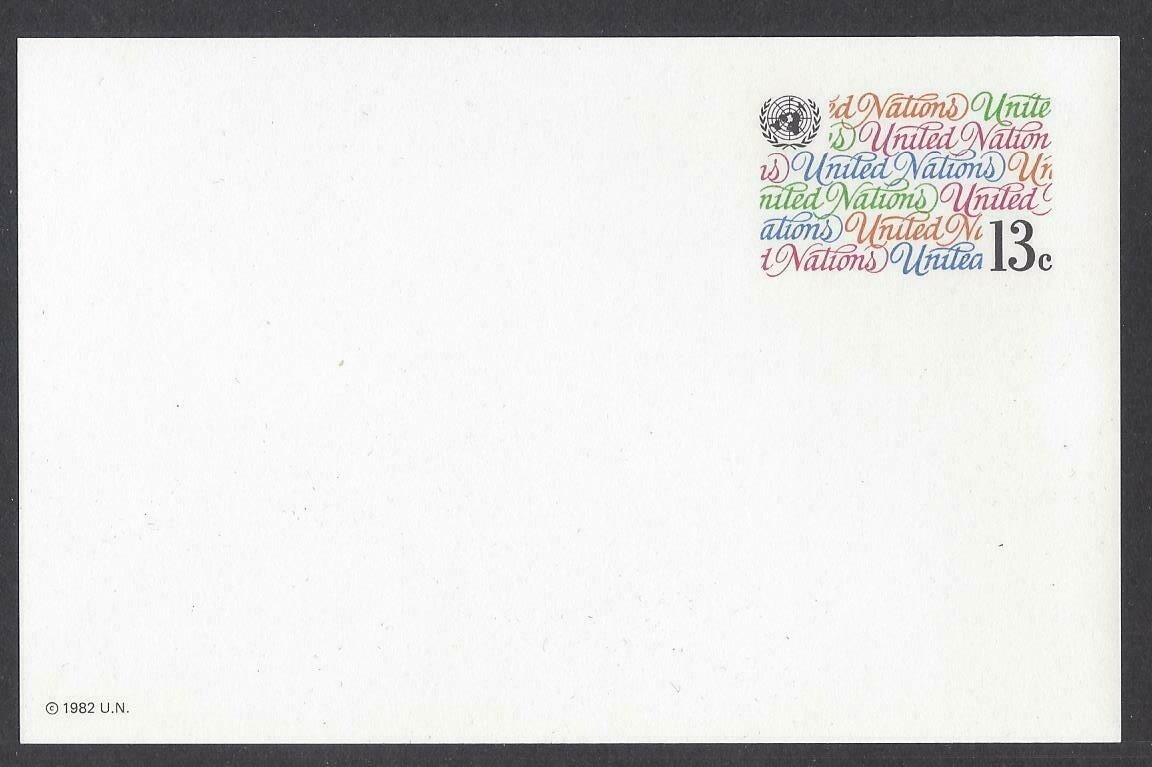 un様⭐︎ UN 1982 13 cent UN Name post card mint. NY#UX8. MNH | eBay