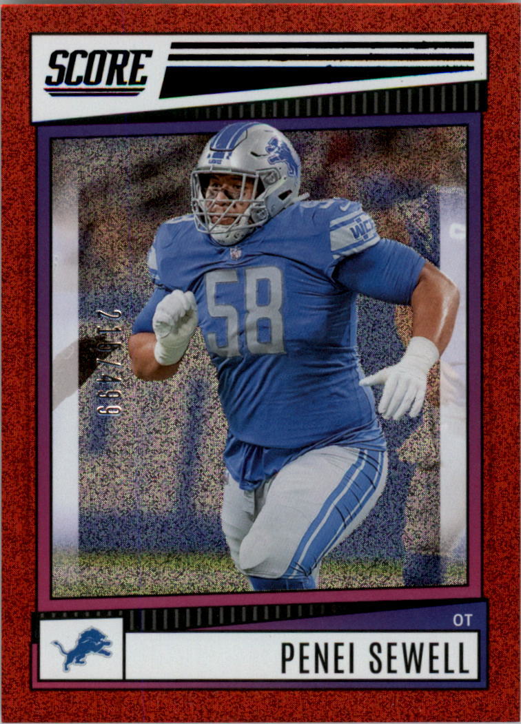 2022 Score Dots Red #86 Penei Sewell /499 - NM-MT