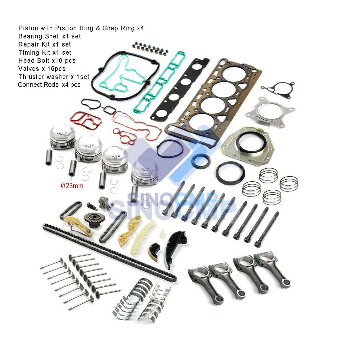 Engine Rebuild Kit Master 1995 Ford F 150, 47 OFF
