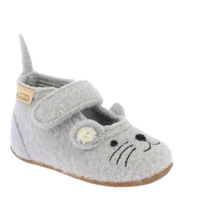 Living Kitzbühel Modell 4007/0606 Baby Hausschuh kleine Mause grau Gr.18-30