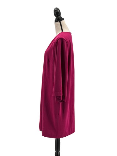 Chicos Womens Dress Magenta Purple 3 = XL 16-18 Kimono Sleeves V Neck Lined - Picture 3 of 8