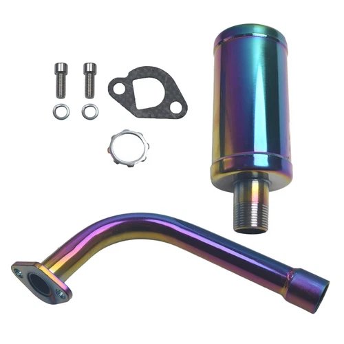 Colorful Exhaust With Muffler For Predator 196cc 212cc GX160 GX200 Go Kart Mini