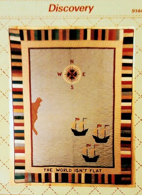 Bears Paw Designs DISCOVERY 'The World Isn't Flat' QUILT PATTERN  Sail boat 