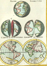 Globos del Mundo Alain Mallet Carte ou Planisphere General du Monde 1683 mapa