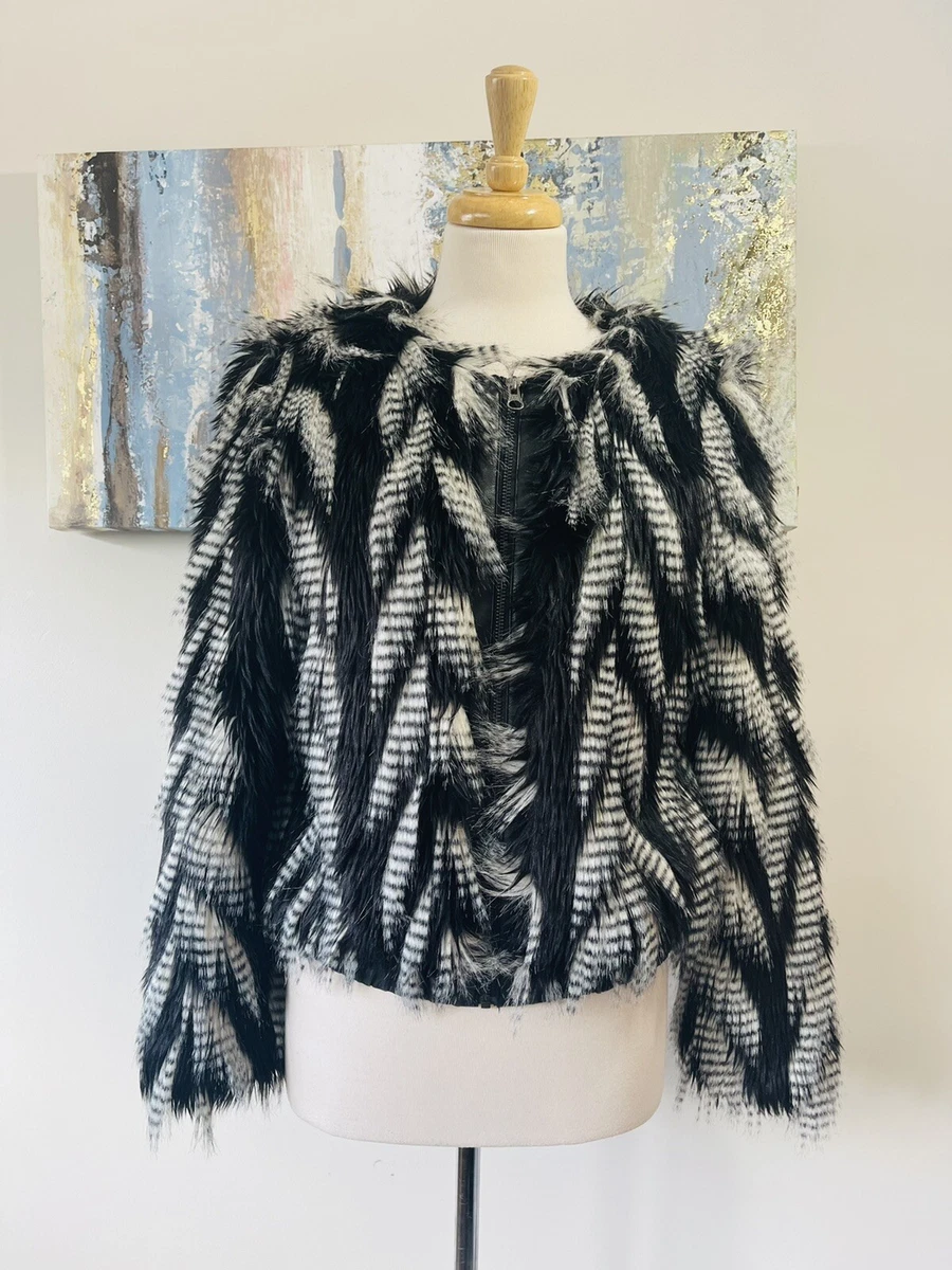 Leith faux fur coat sale