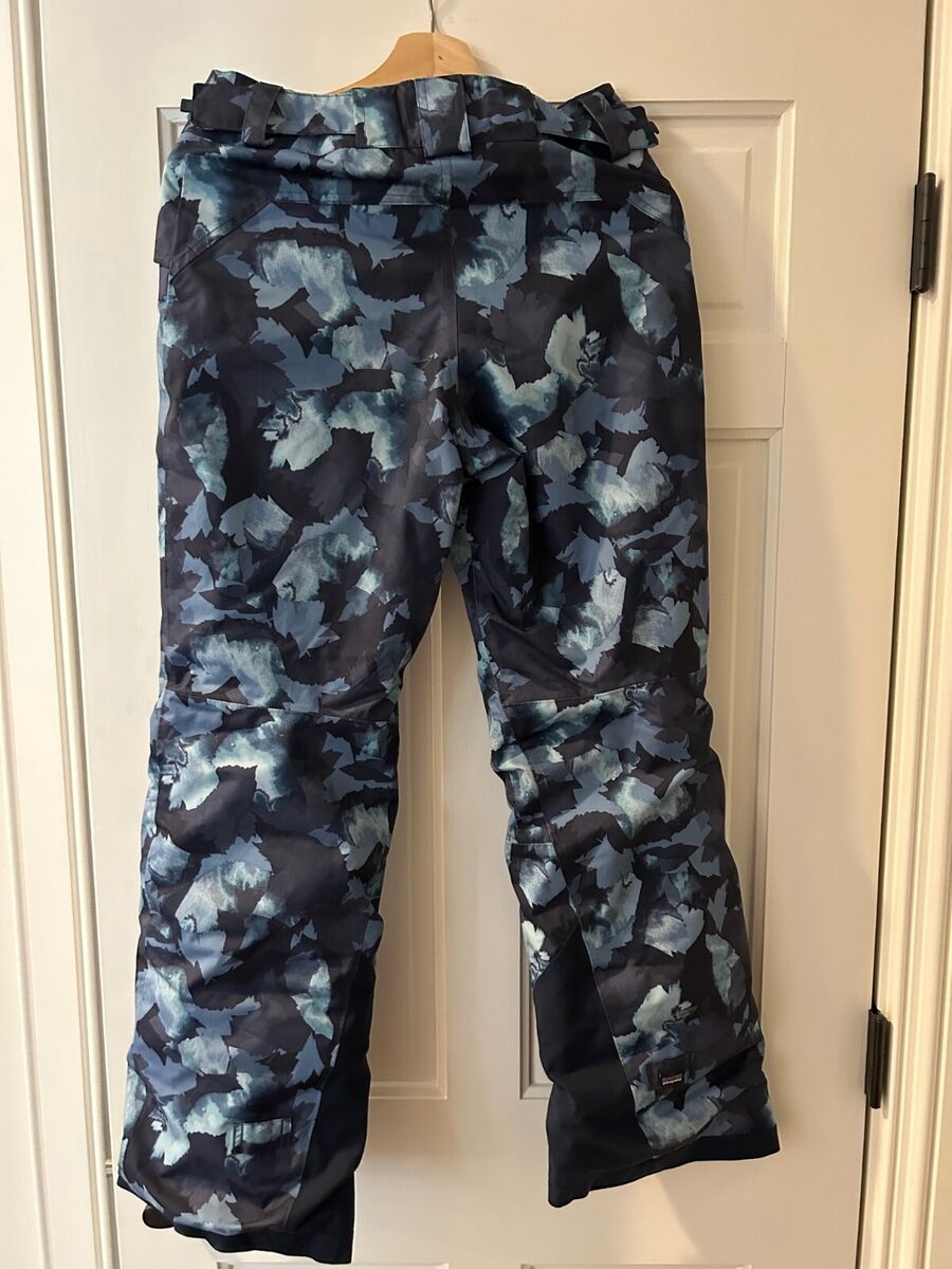 Patagonia Snowbelle Pants Girls Size XL Blue Camo Print Style