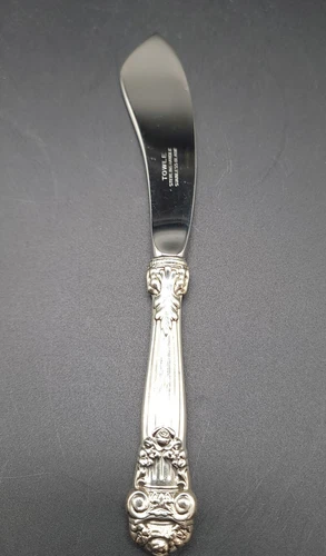 TOWLE- GEORGIAN Pattern Sterling Silver Handle Master Butter Knife 7"