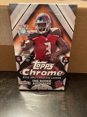 2015 Topps Chrome Football Factory Sealed Hobby Box 1 Rookie Autograph per box