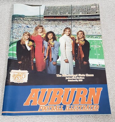 AUBURN TIGERS vs Mississippi State Bulldogs Football Program Oct 1989 ...