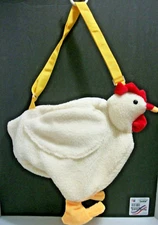 Women's Plush CHICKEN Purse Cross Body Messenger Adjustable Purse U.S. SELLER