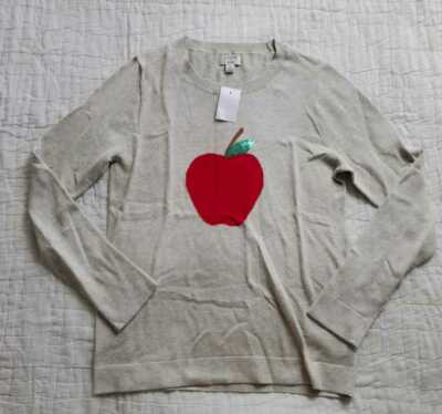 NEW WOMEN'S S M L J CREW FACTORY APPLE 
