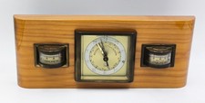 Vintage Lufft Wetterstation Barometer Thermometer Hygrometer Holz 60er 70er
