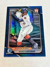 2024 BOWMAN CHROME WANER LUCIANO 116/150 BLUE REFRACTOR 1ST ASTROS SP 