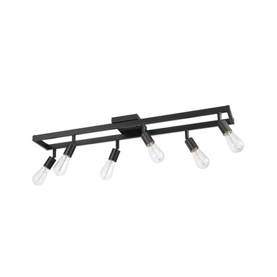 Globe Electric 59811 6-Light Adjustable Track Matte Black, 6-Light, Weston